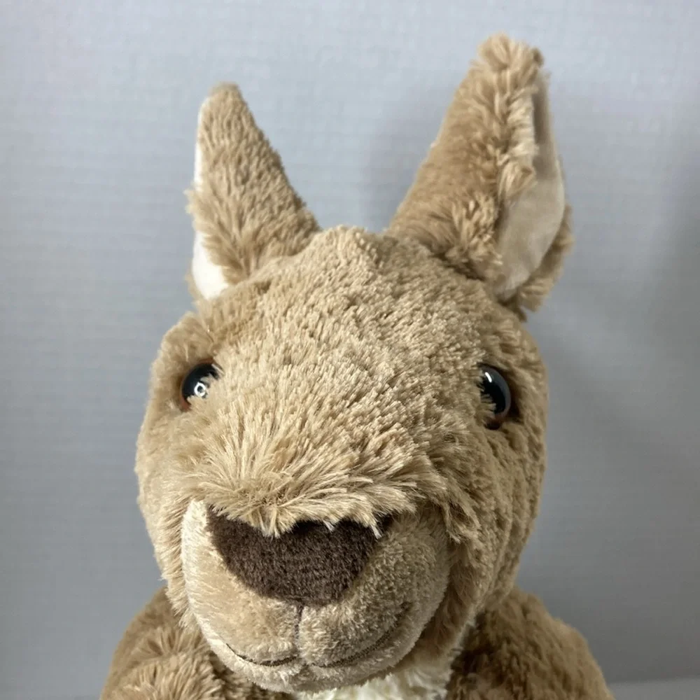 Wild Republic Kangaroo and Baby Joey in Pouch Plush Stuffed Animal Brown & Cream